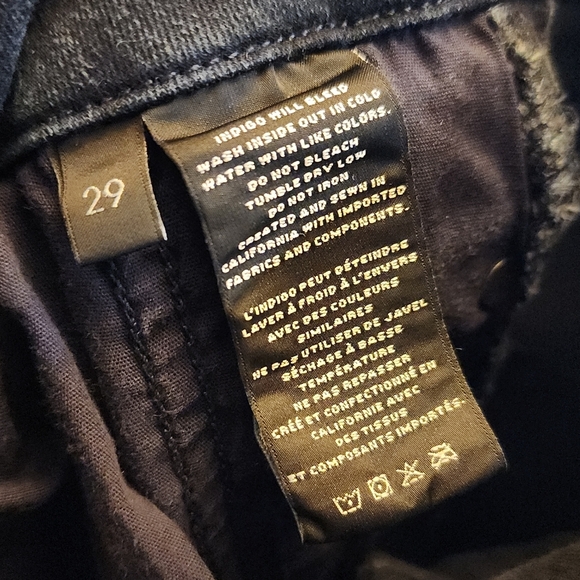 J Brand Natasha Sky High Skinny Jeans Stretch Denim Size 29 Bluebird Darkwash - Picture 2 of 16